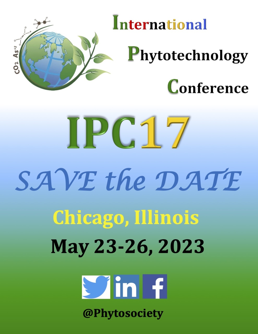 Now Announcing our next International Phytotechnology Conference - IPC17 in 2023 - in Chicago, Illinois !